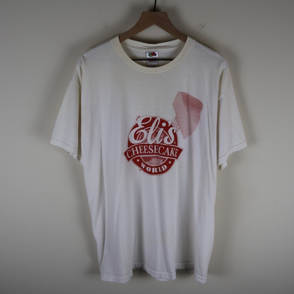 Vintage Y2K Eli's‎ Cheesecake Shirt White XL 23x29.5